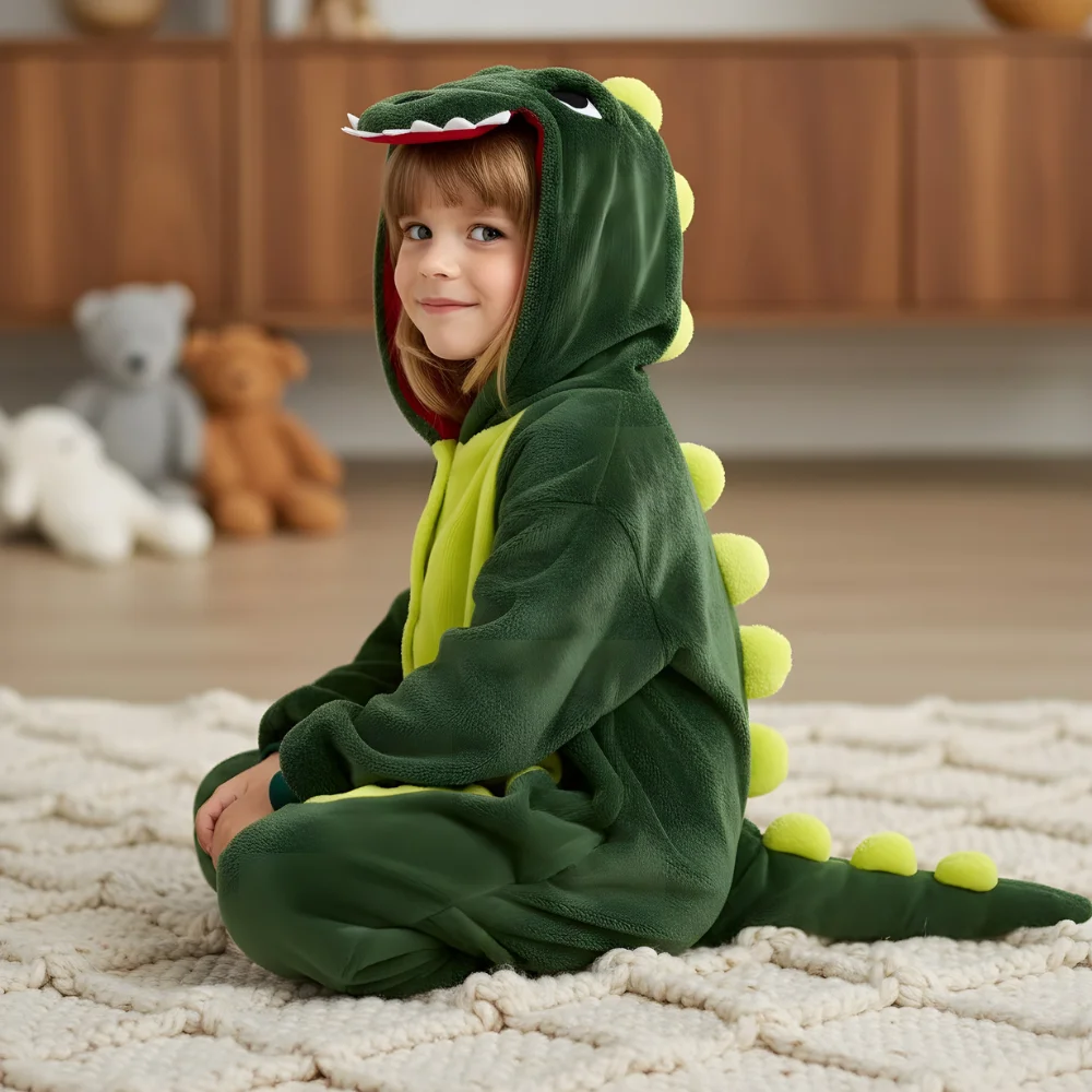 Green Dinosaur Onesie for Kids