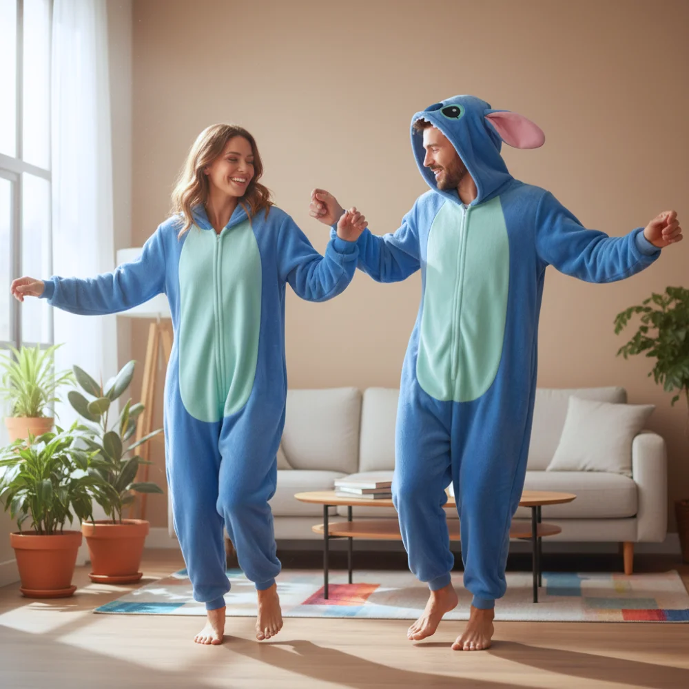 Blue Stitch Onesie for Adults